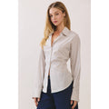 Striped Back Lace-Up Shirt