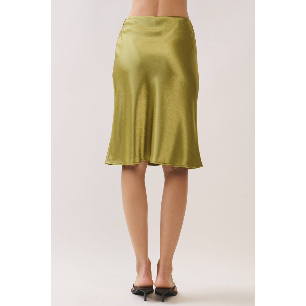 Bias Cut Satin Skirt