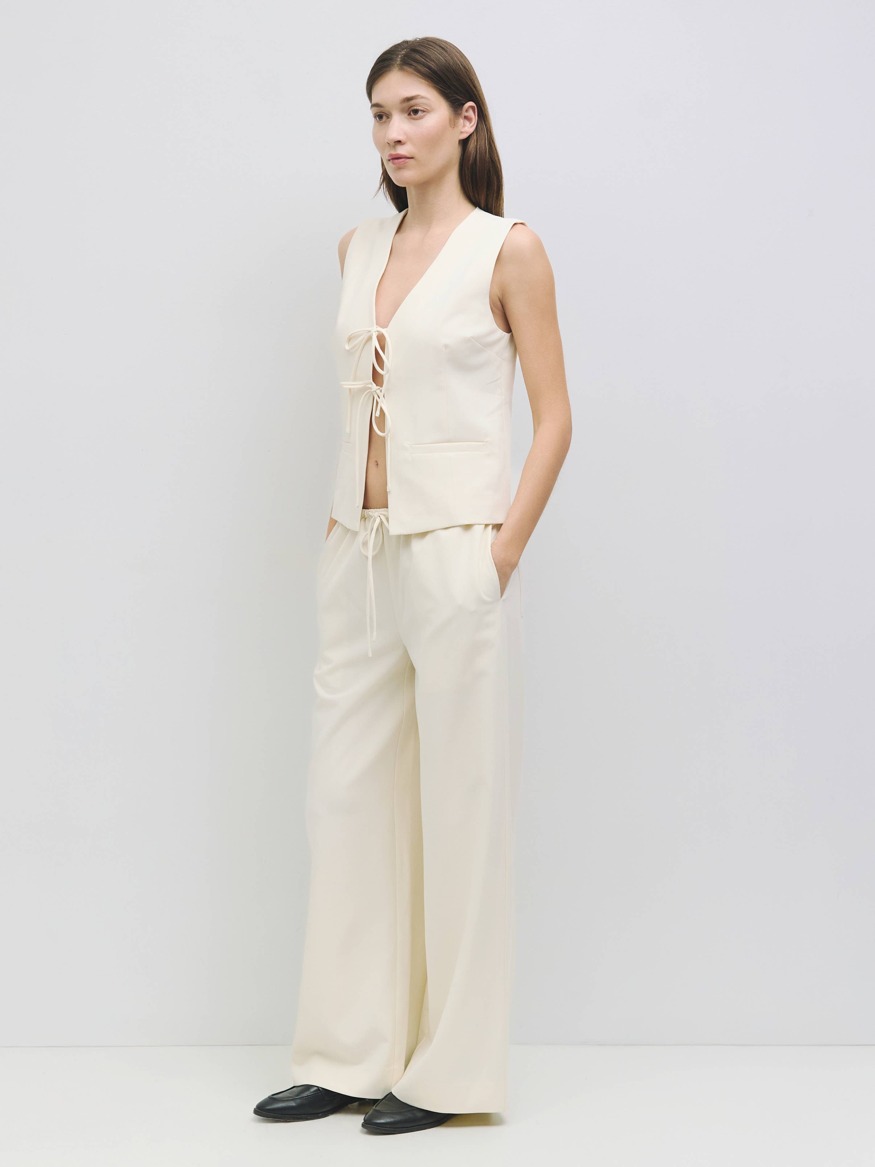 Vera Drawstring Wide Leg Pants