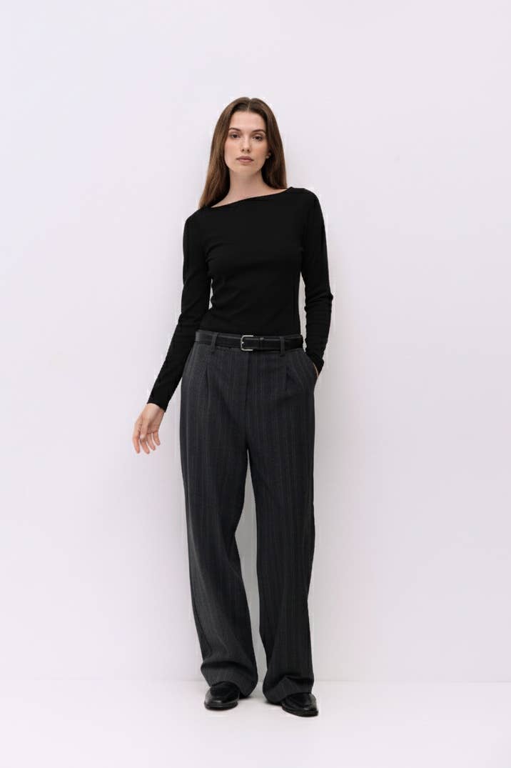 Martina Wide Neck Long Sleeve