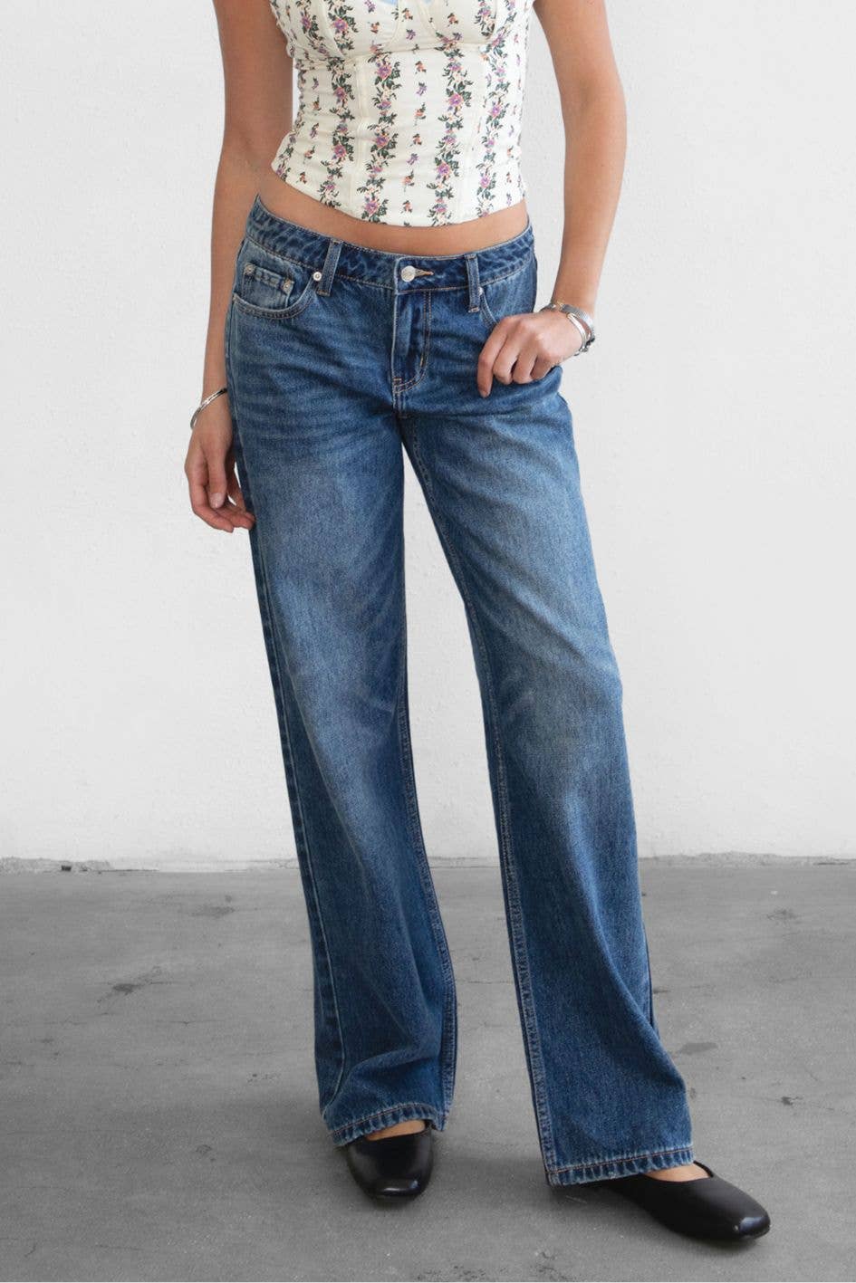 Streit Low Rise Straight Leg Jeans
