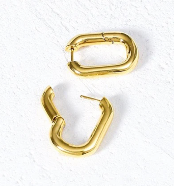 Paper Clip Hoop Earrings