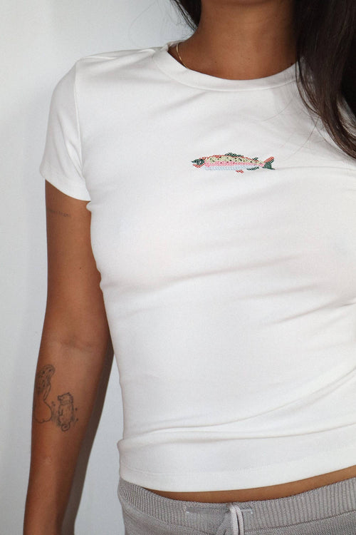 Tobi Embroidered Baby Tee