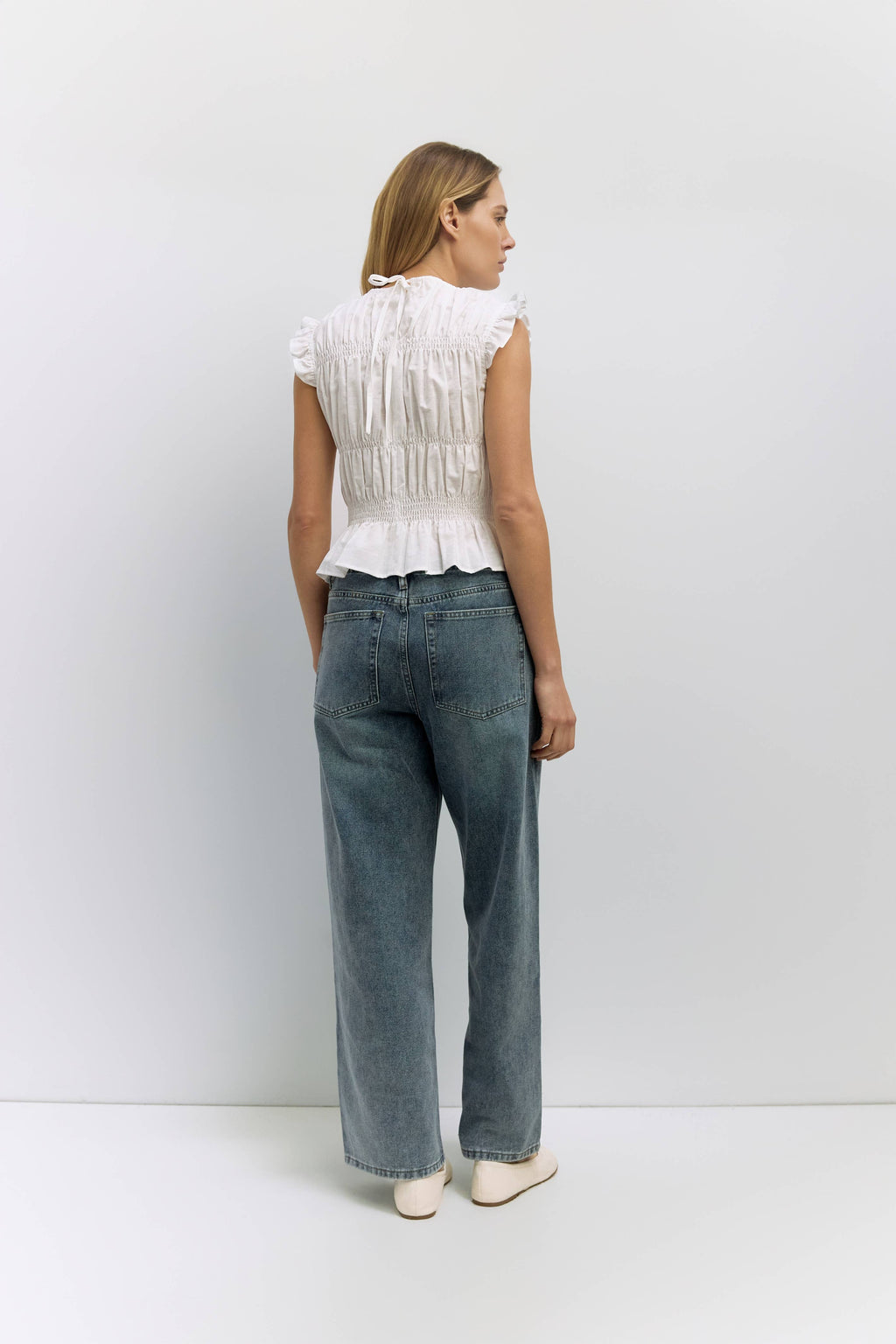 Eugenie Smocked Ruffle Top