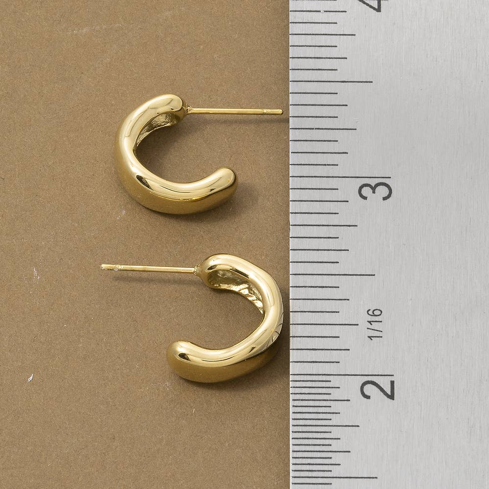 Irregular Mini Huggie Earrings