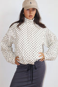 Polka Dot Zip-Up Windbreaker