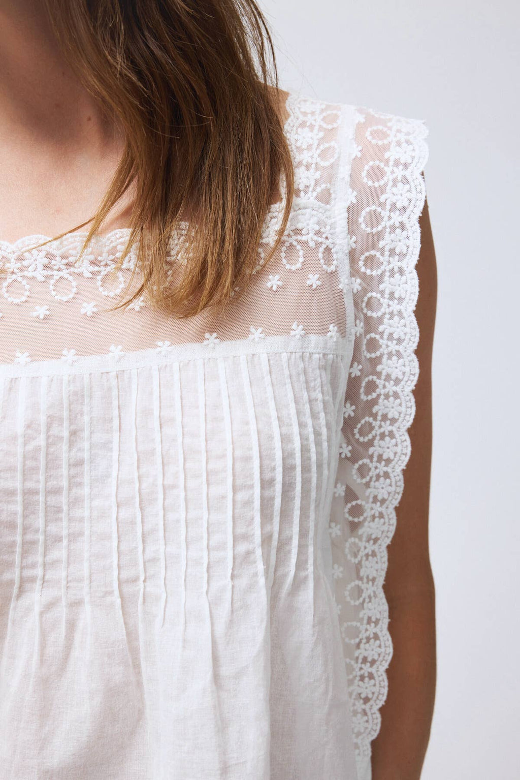 Francis Lace-Tie Top