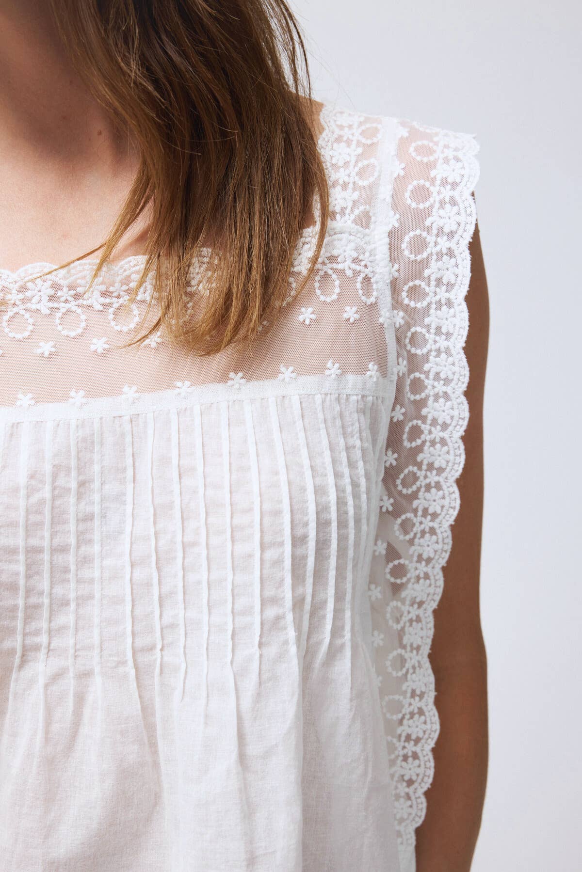 Francis Lace-Tie Top
