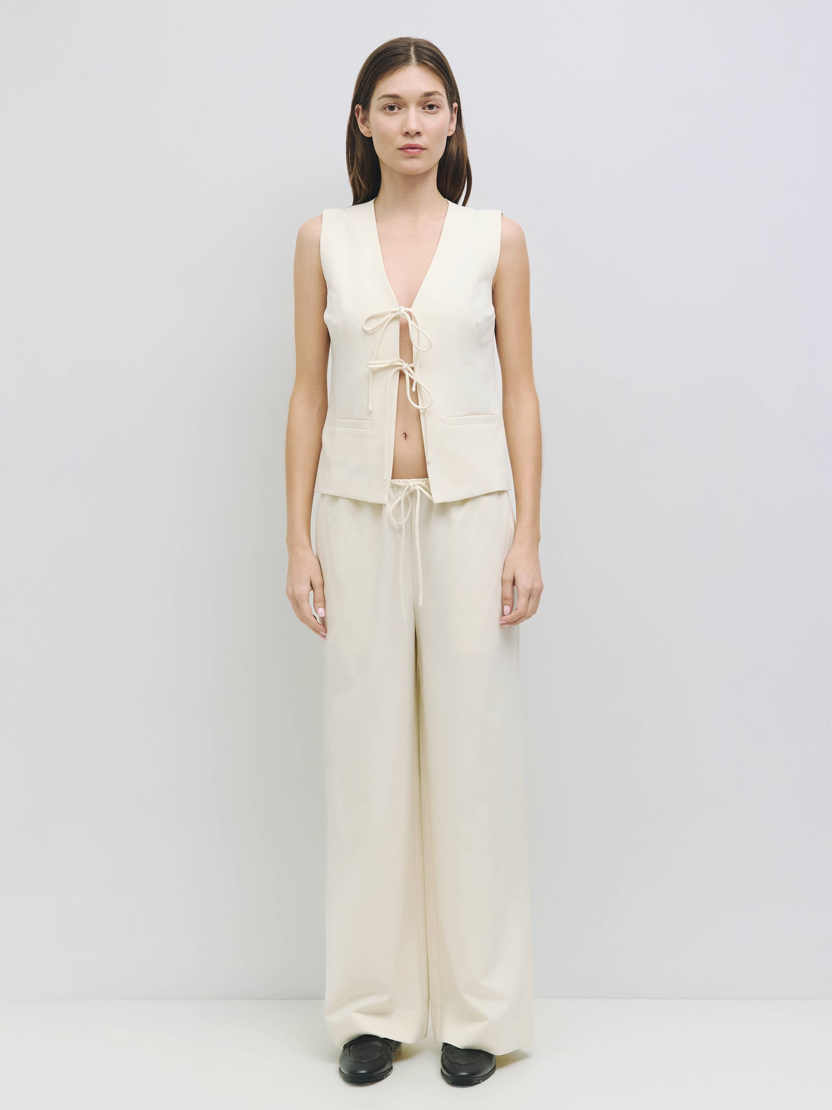 Vera Drawstring Wide Leg Pants